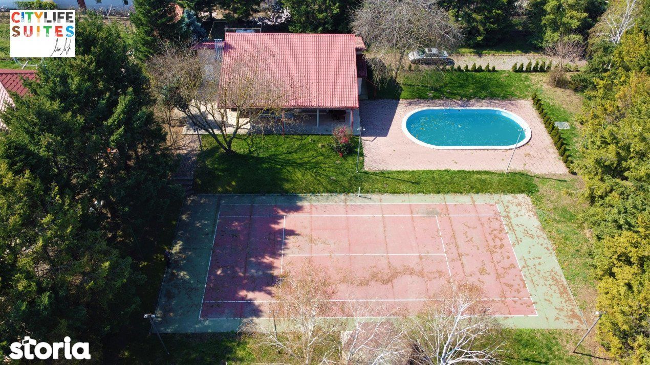 Vila cu piscina si teren de tenis in Belciugatele langa lac
