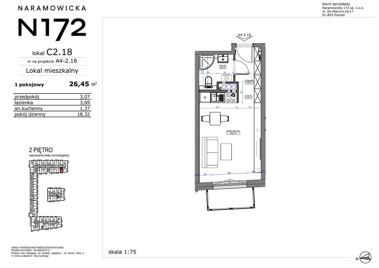 1-pokojowe mieszkanie 26m2 + balkon Bezpośrednio - Pełny obrazek: 2/9