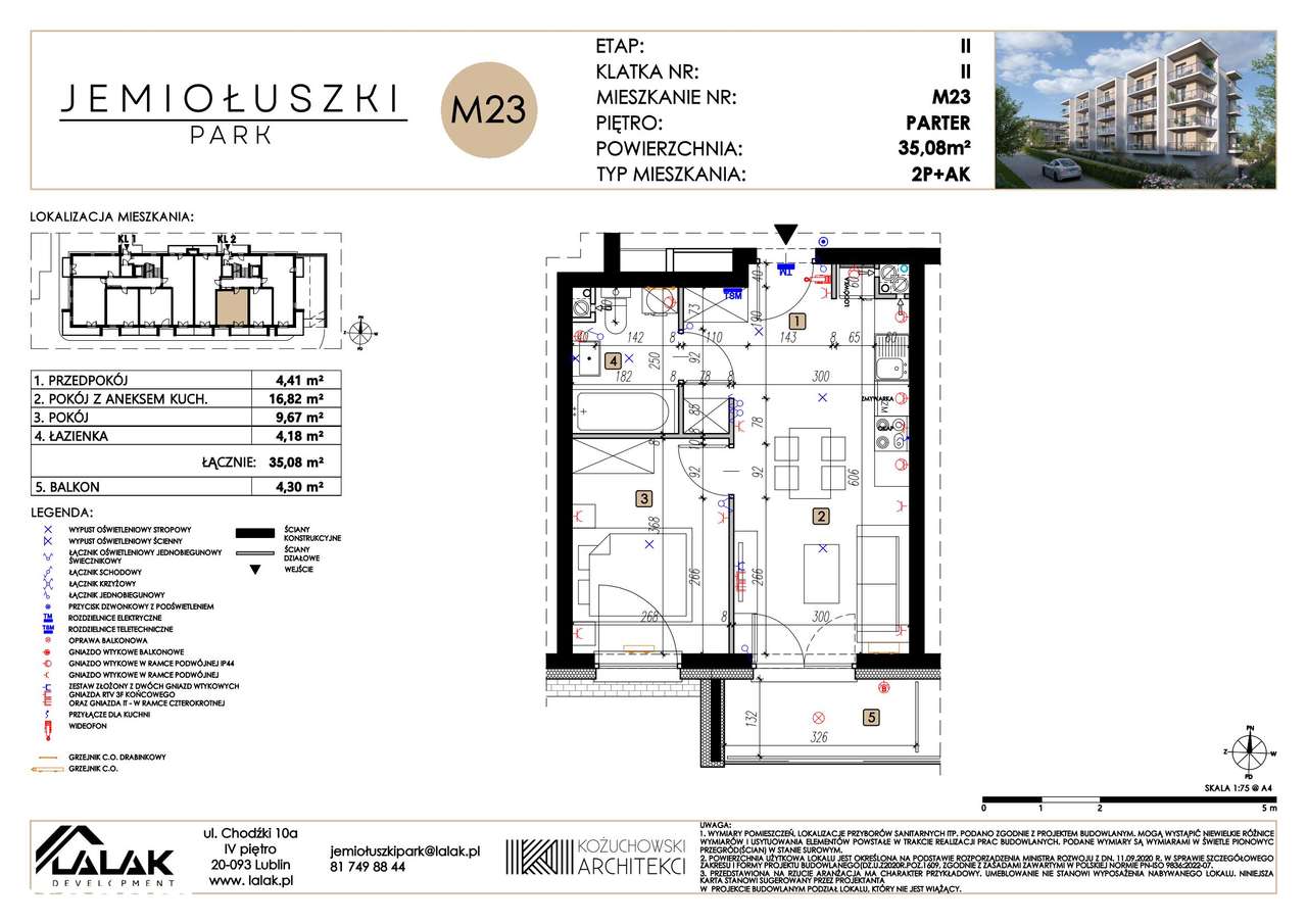 2-pokojowe mieszkanie 35m2 + balkon Bez Prowizji - Pełny obrazek: 2/7