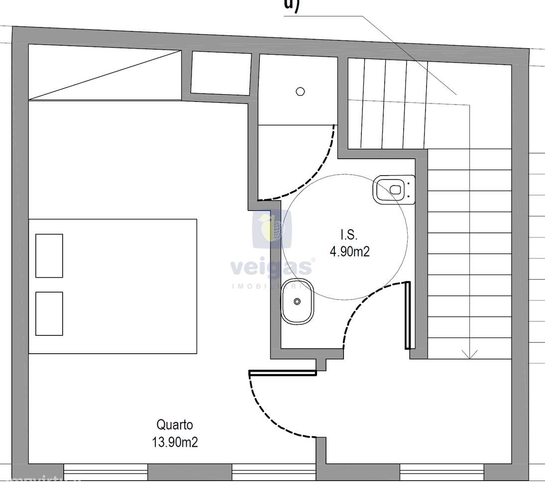 Apartamento T1 Novo no Centro de Caldas da Rainha com 2 lugares de est-24
