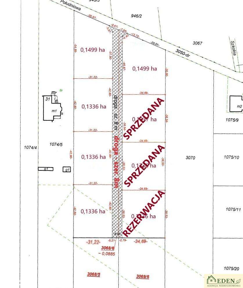 Działki budowlane od 0,13 ha do 0,15 ha - Okrzeja - Pełny obrazek: 2/5