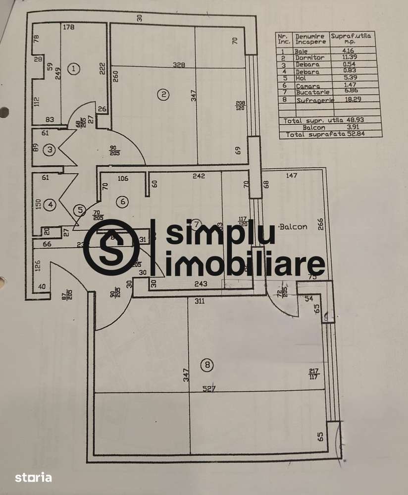 Apartament 2 camere, decomandat -1 MAI-7