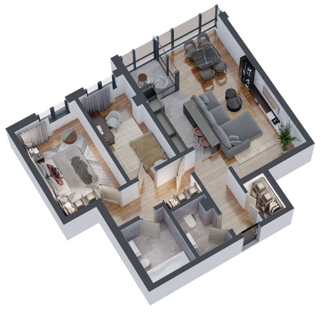 Ap. 3 Cam - Dezvoltator: Comat Towers, 83mp, Păcurari - Imagine principală: 3/19