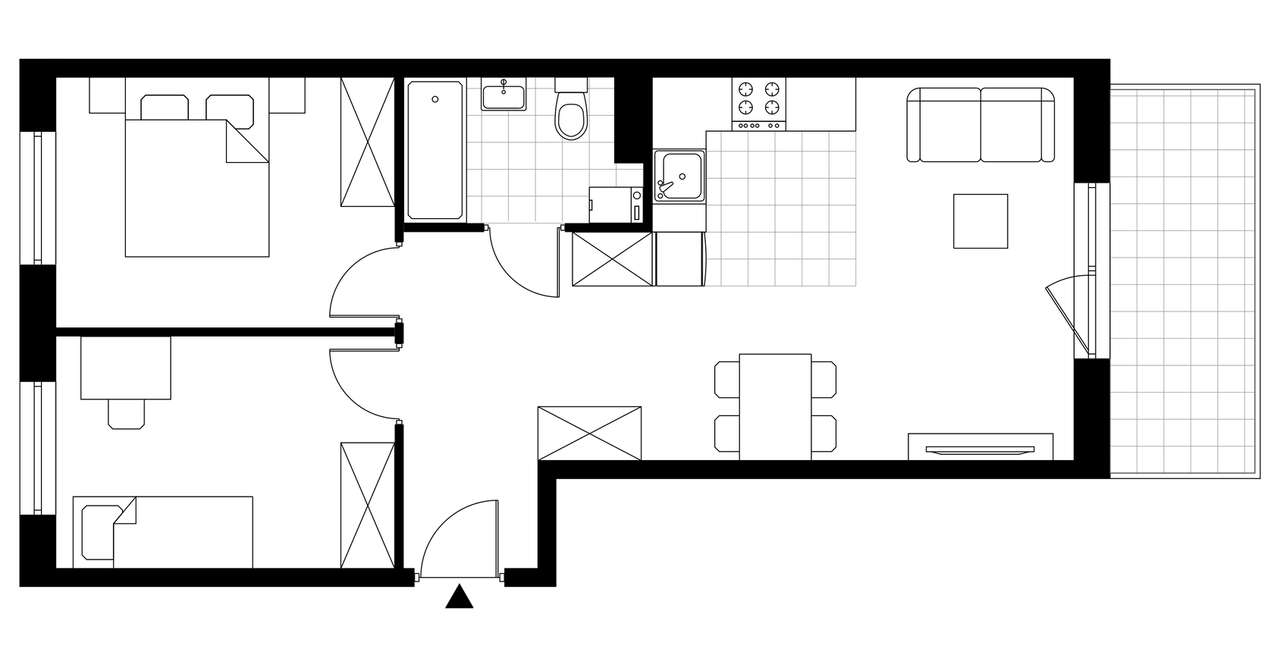3-pokojowe mieszkanie 53m2 + balkon Bezpośrednio - Pełny obrazek: 4/9
