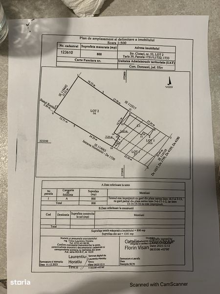 Teren Domnesti str Ciutaci de vanzare