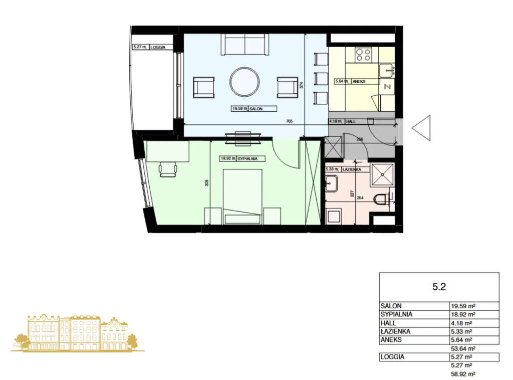 Capital Tower | 53,64m2 | Wysoki standard | 2 pok.-10