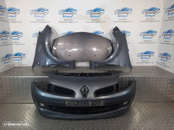 FRENTE COMPLETA RENAULT CLIO III 3 MK3 CAPOT PARACHOQUES GUARDA-LAMAS OTICA ESQUERDA RADIADOR VENTILADOR FRENTE FIBRA REFORÇO - 3