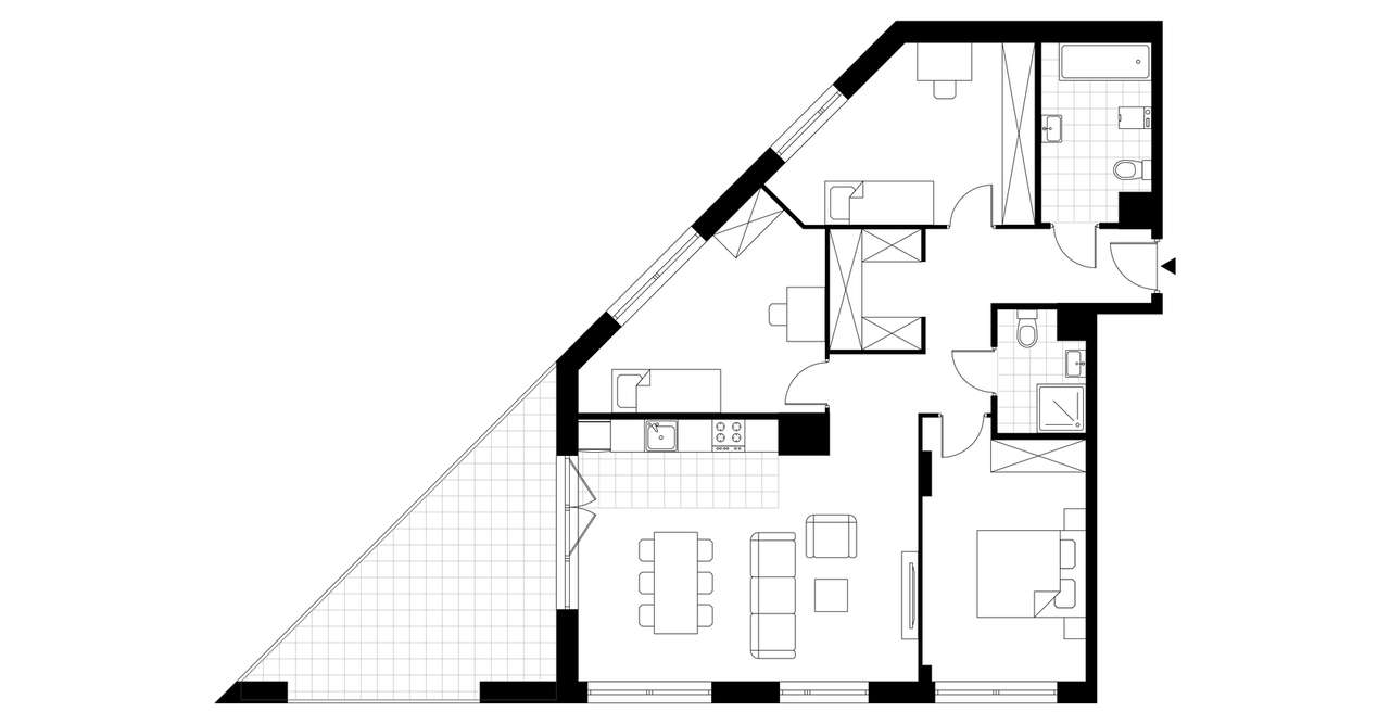 4-pokojowe mieszkanie 92m2 + balkon - Pełny obrazek: 2/7