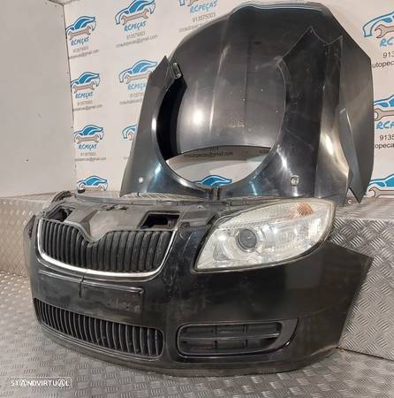 FRENTE COMPLETA SKODA FABIA II 2 MK2 542 CAPOT PARACHOQUES GUARDA-LAMAS OTICAS RADIADOR VENTILADOR FRENTE FIBRA REFORÇO - 4