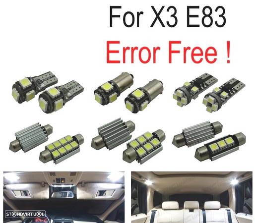 KIT COMPLETO 16 LAMPADAS LED INTERIOR PARA BMW X3 E83 04-10 - 1