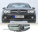 GRELHA FRONTAL PARA MERCEDES SL R230 01-12 LOOK SPORT AMG CROMADA PRETA - 1