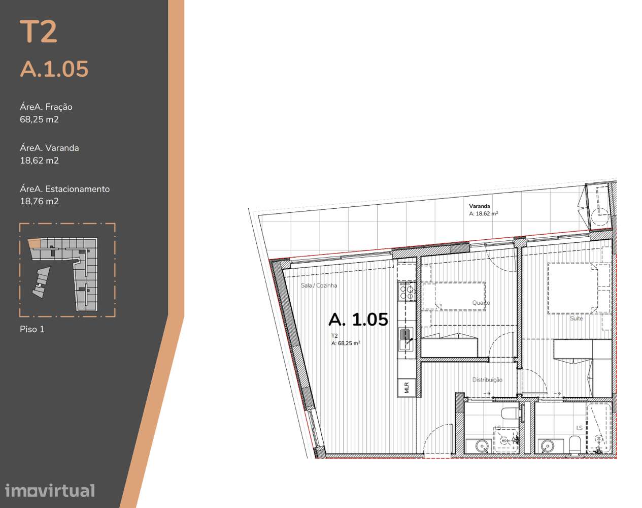 Apartamento T2 Mafamude à Av Republica Novo Oportunidade!-6