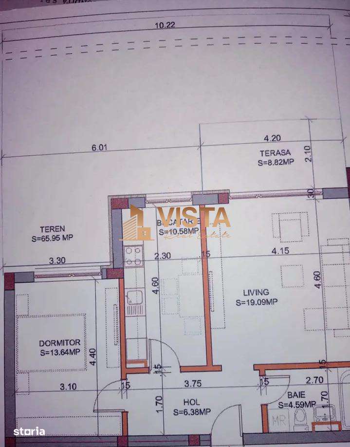 Apartament 2 camere, 54MP UTILI plus gradina 66mp - Imagine principală: 5/5