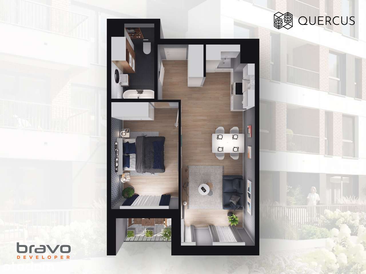 Quercus B.126 - Mieszkanie gotowe do odbioru - Pełny obrazek: 2/9