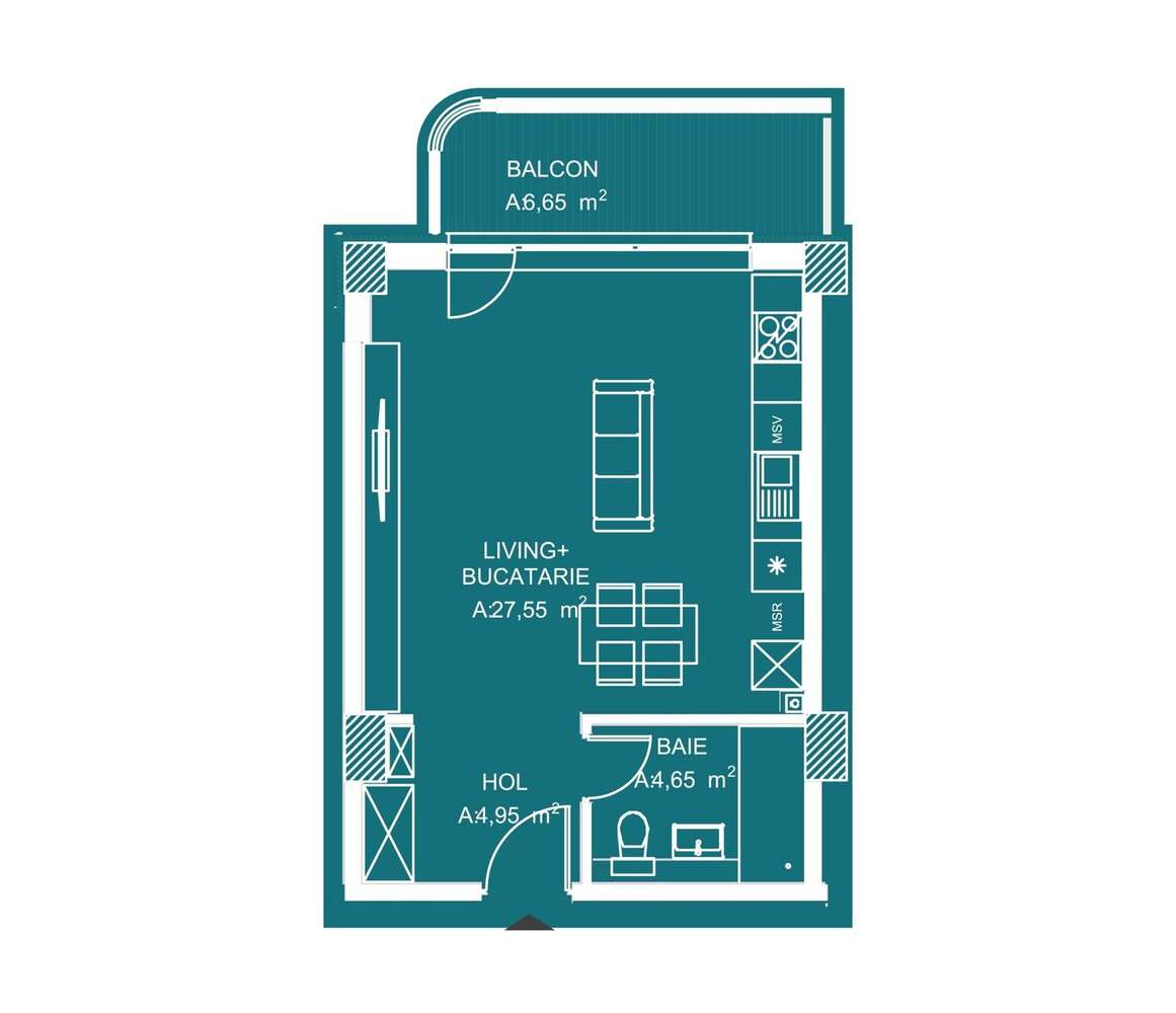 Pipera Plaza, studio, 52 mp, bloc nou 2026-6