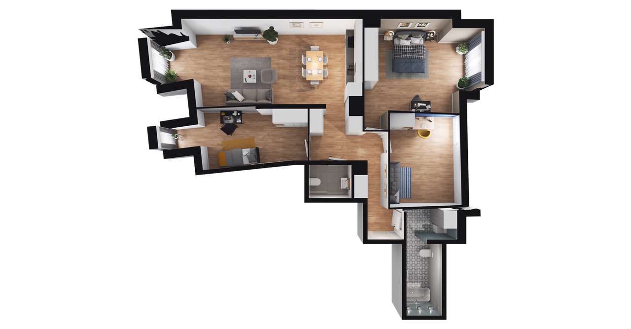 4-pokojowe mieszkanie 88m2 Bezpośrednio - Pełny obrazek: 2/8