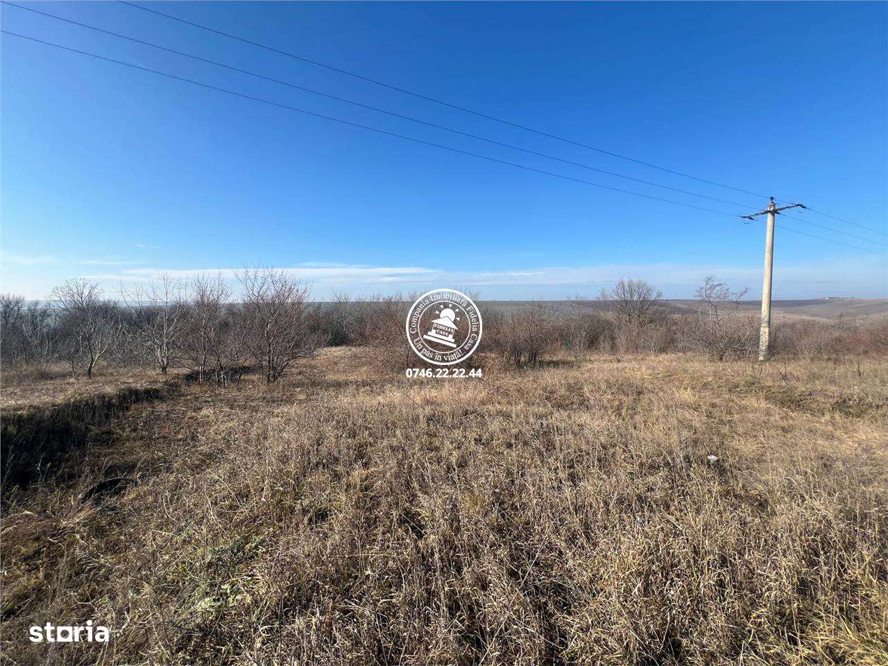 Teren  Popricani 1000 mp  extravilan la strda principala - Imagine principală: 2/4