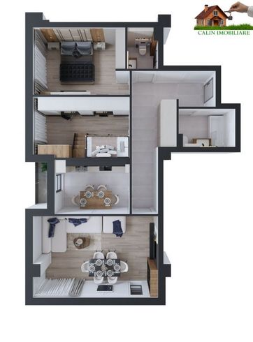 De vanzare APARTAMENT 3 camere 79mp rond CUG-5
