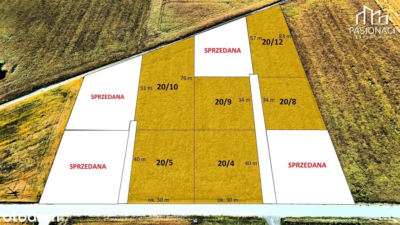 10 działek budowlanych-Piotrowice, gm. Strzyżewic - Pełny obrazek: 4/9
