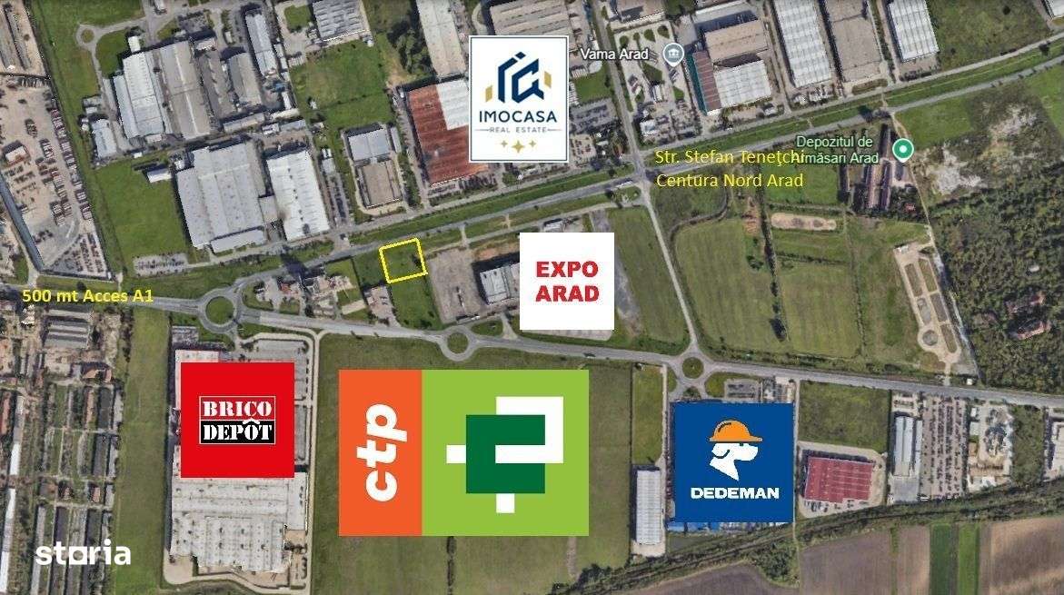 De vanzare Teren Zona industrial Expo Arad FS 64 vizibilitatea maxima - Imagine principală: 5/6