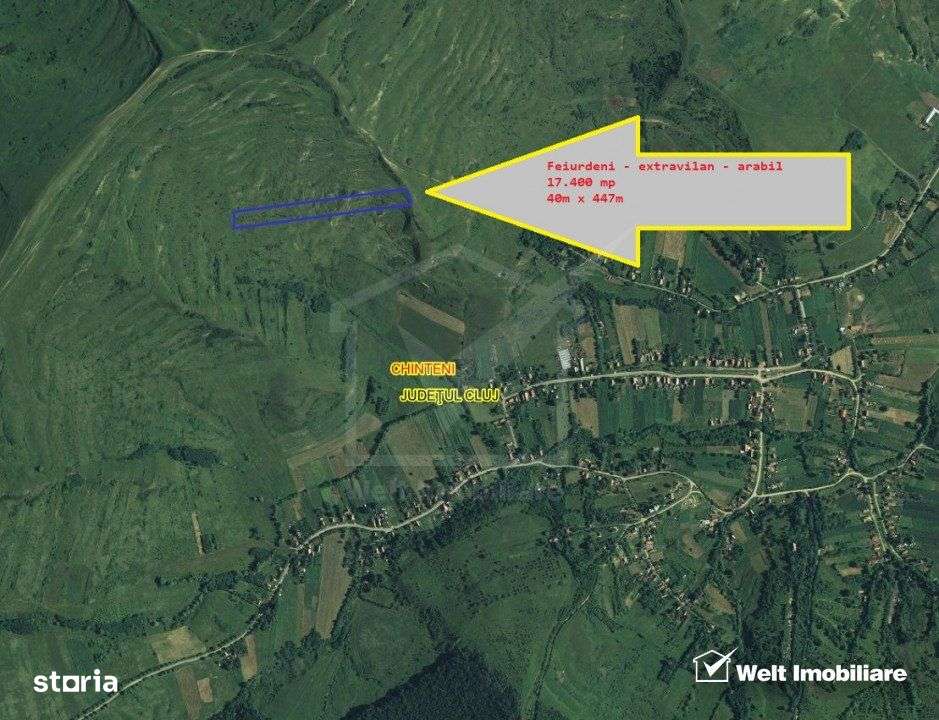 Teren extravilan in Feiurdeni, 17400 mp, expunere sudica - Imagine principală: 3/3