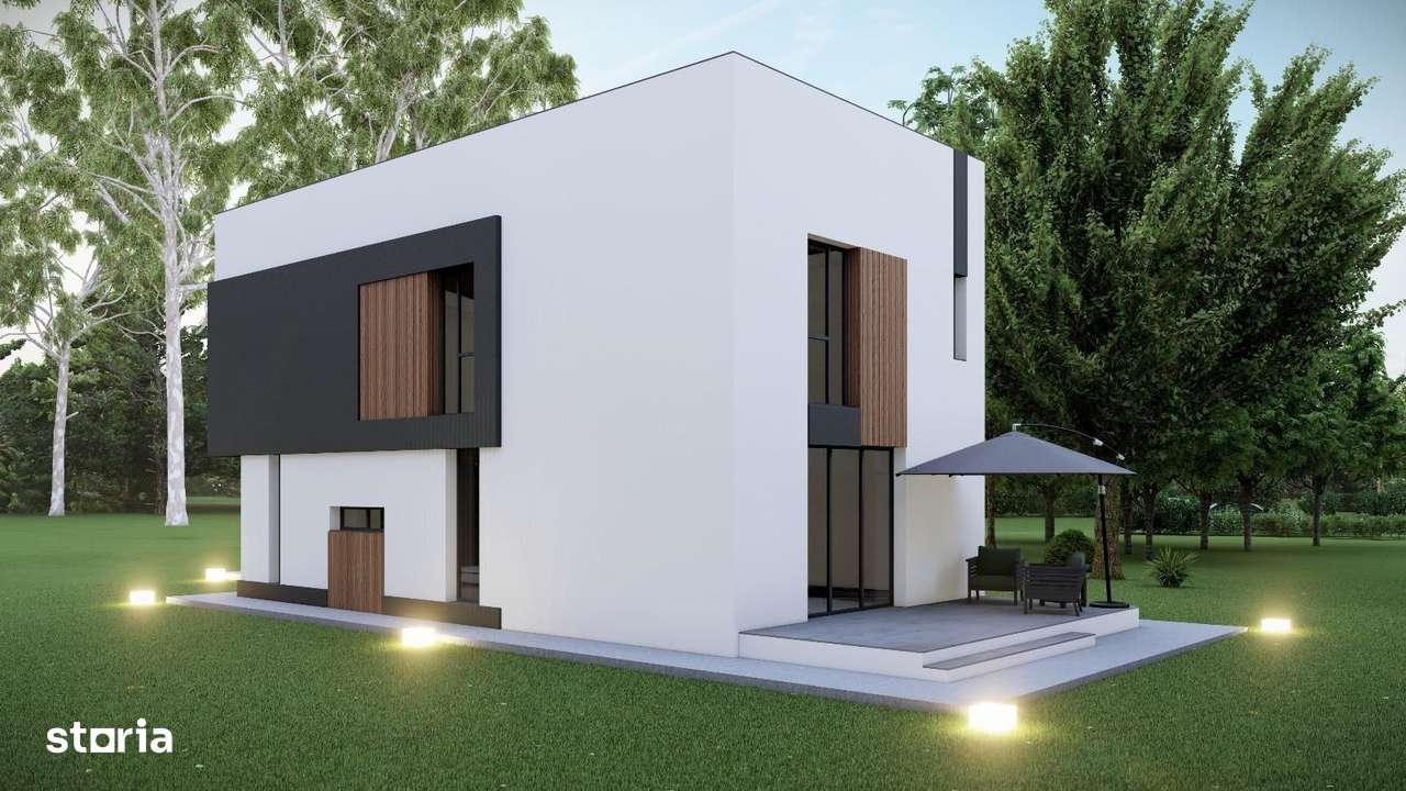 Vila eficienta energetic Tunari, strada publica, POMPA SI PANOURI SOLA - Imagine principală: 3/7