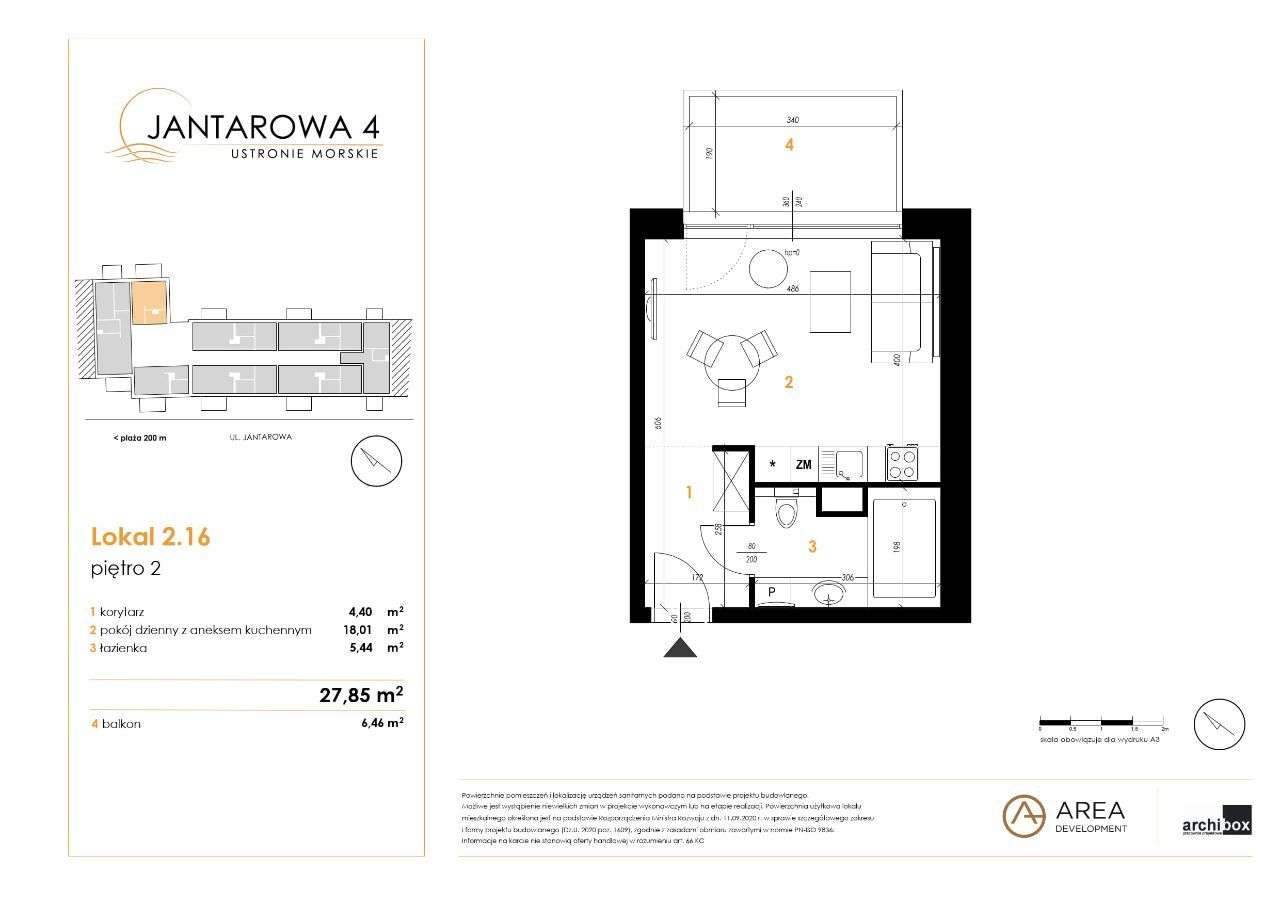 Nowe - Ustronie Morskie, Jantarowa 4 | 1 pokój - Pełny obrazek: 2/7