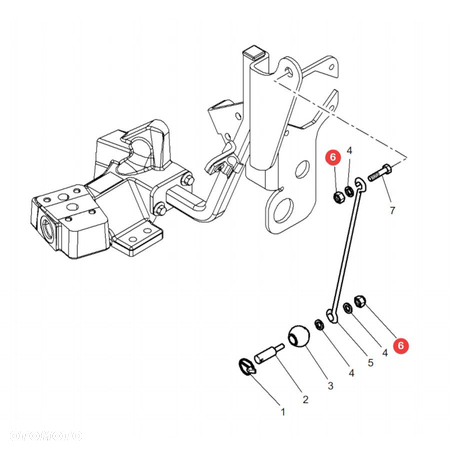 Nakrętka samokontrująca M12 Massey Ferguson 1440330X1 Oryginał - 4