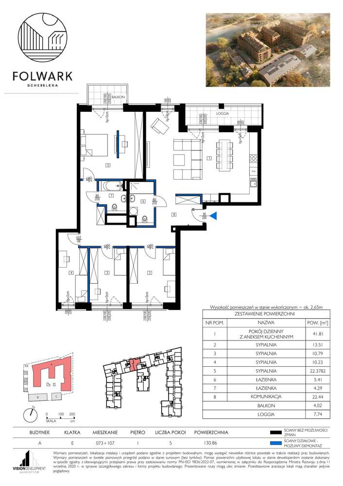 Folwark Scheiblera | mieszkanie 5-pok. - Pełny obrazek: 2/7