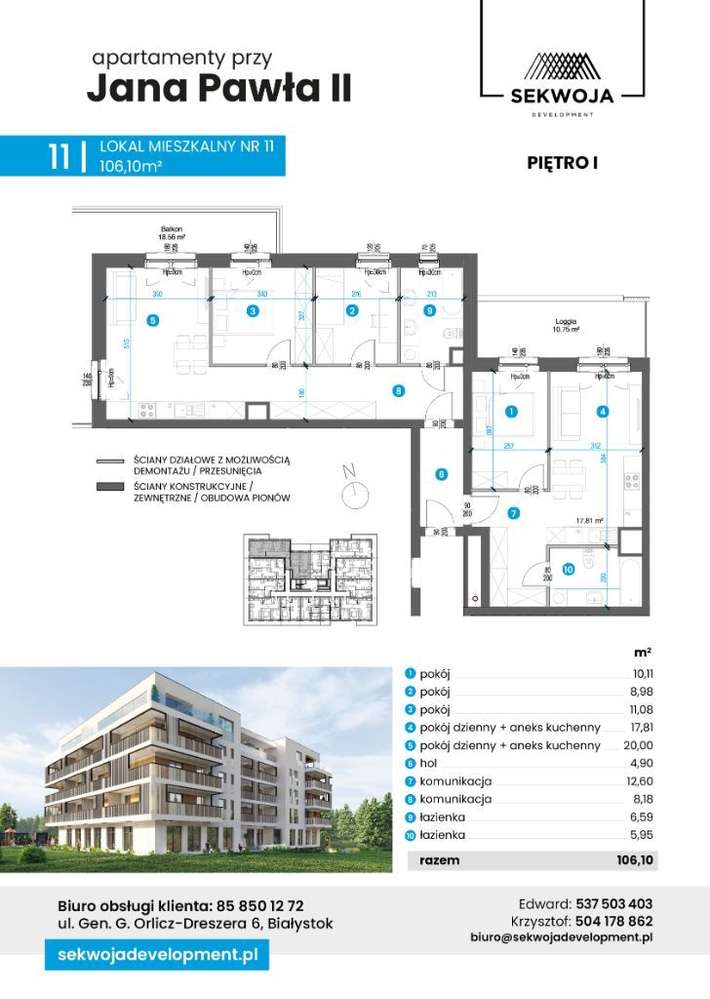 Apartament nr 33 - Apartamenty przy Jana Pawła II - Pełny obrazek: 2/7