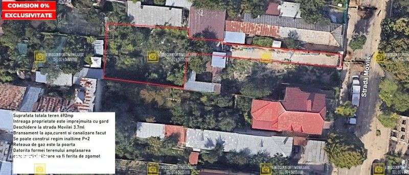 Teren liber 692mp pe strada Movilei cu utilitati bransate-9