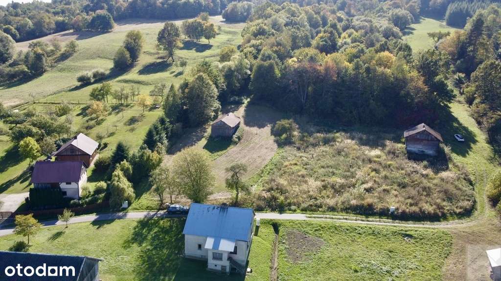 Działka budowlana 25 ar. z drewnianą chatą 8 km od Krasiczyna-5
