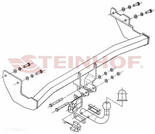 Hak Holowniczy Steinhof z Kulą z Wiązką Hyundai Getz 3/5 Drzwi - Hatchback od 2005 do 2009 ODKRĘCANY - 10