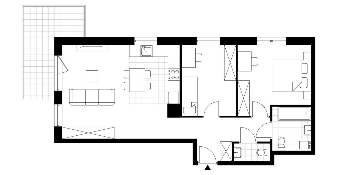 3-pokojowe mieszkanie 64m2 + balkon Bezpośrednio - Pełny obrazek: 3/8