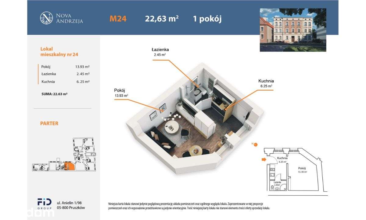Wykończona Kawalerka | Osobna Kuchnia | Centrum - Pełny obrazek: 2/14