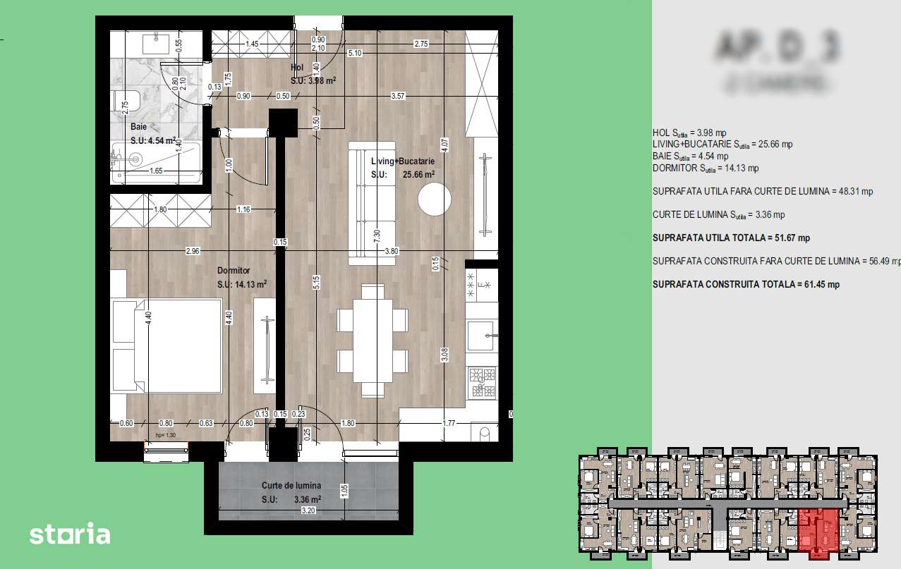 2 CAMERE LUX – COMPLEX LARA OTOPENI – BLOC 2026 – COMISION 0%-7