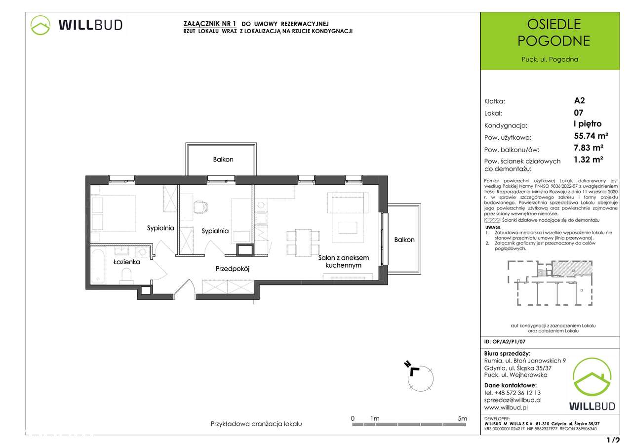 Osiedle Pogodne | mieszkanie 3-pok. | OP/A2/P1/07 - Pełny obrazek: 2/7