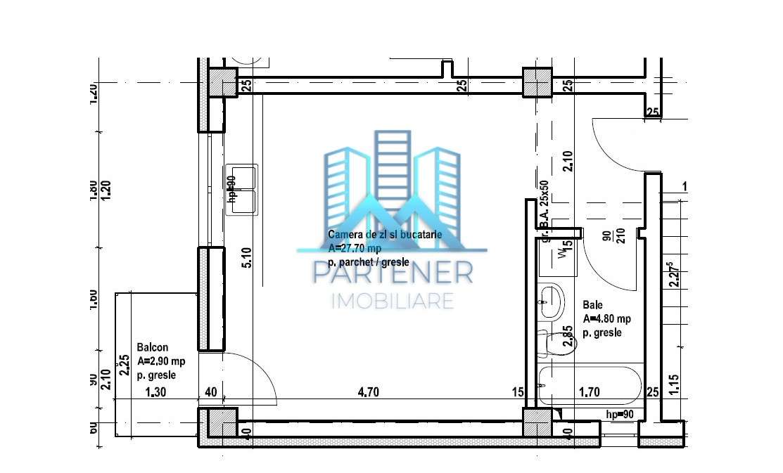 FINALIZAT!Parcare intabulata!Apart. 1 camera,35 mp,Pacurari-Rediu - Imagine principală: 2/4