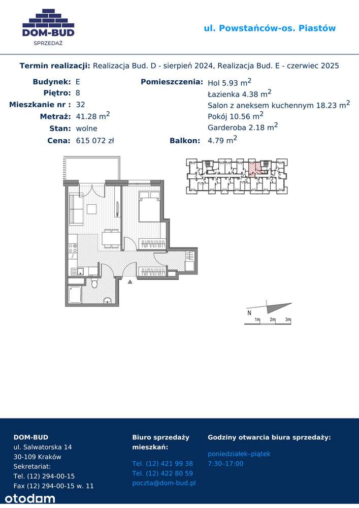 ul. Powstańców | mieszkanie 2-pok. | E 32 - Pełny obrazek: 2/8