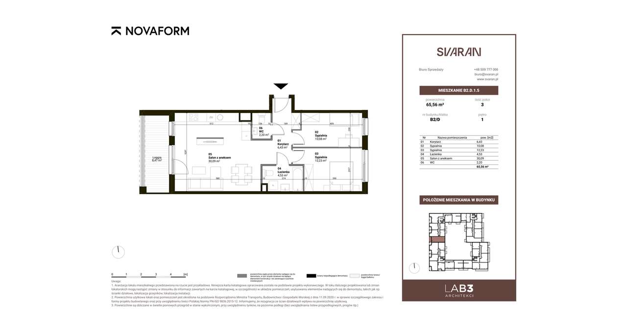 Svaran | mieszkanie 3-pokojowe | B2.D.1.5 - Pełny obrazek: 2/7