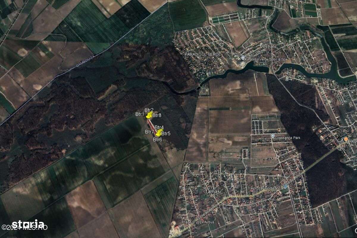 Tamasi, langa padure, 12.824 mp, deschidere 45 ml, teren cu potential - Imagine principală: 4/12