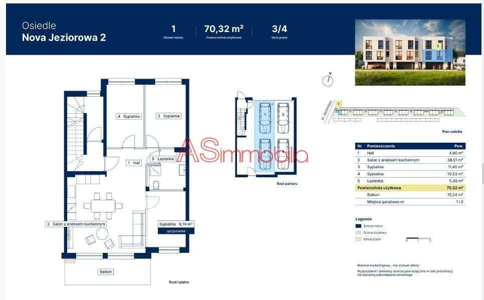 3/4 pokoje, 70m2, ogród, 2 garaże ,W-wa Wawer - Pełny obrazek: 4/9