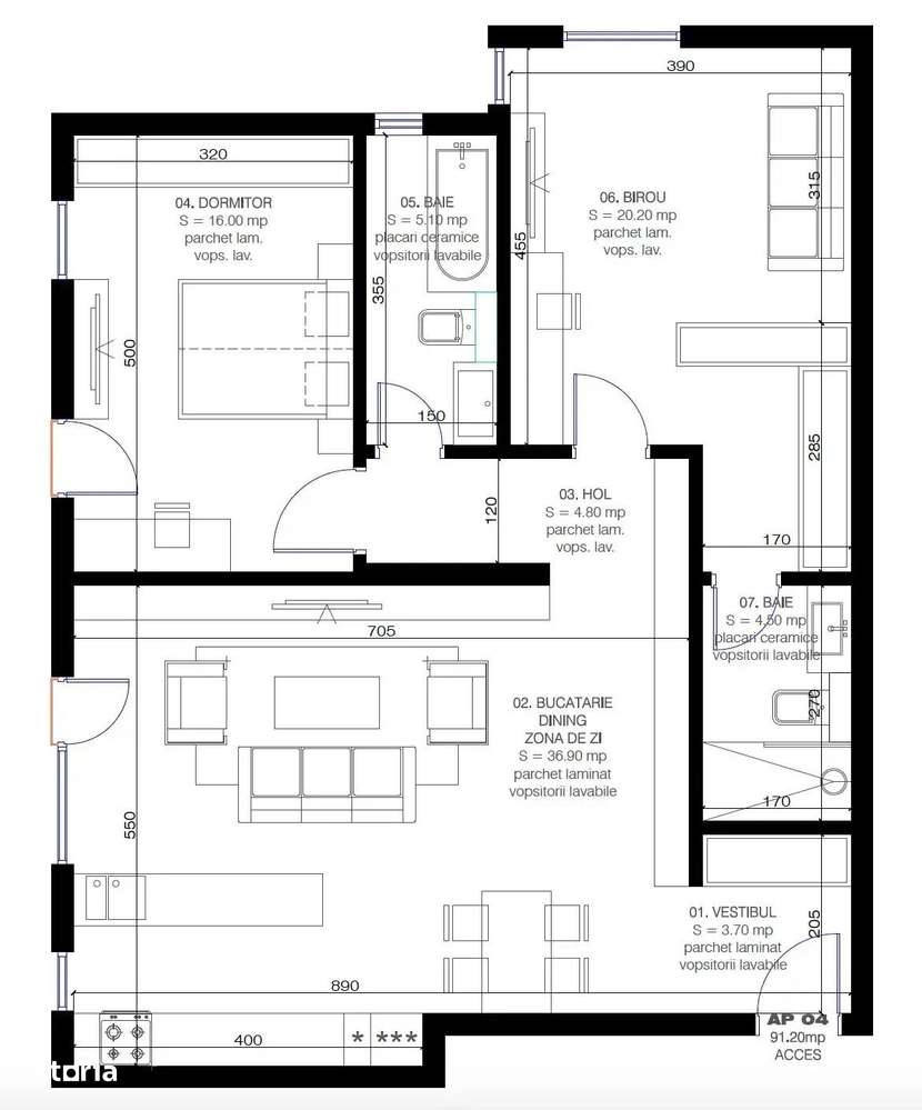Apartament nou 3 camere cu grădină mare, Iancu Nicolae / Jolie Ville-5