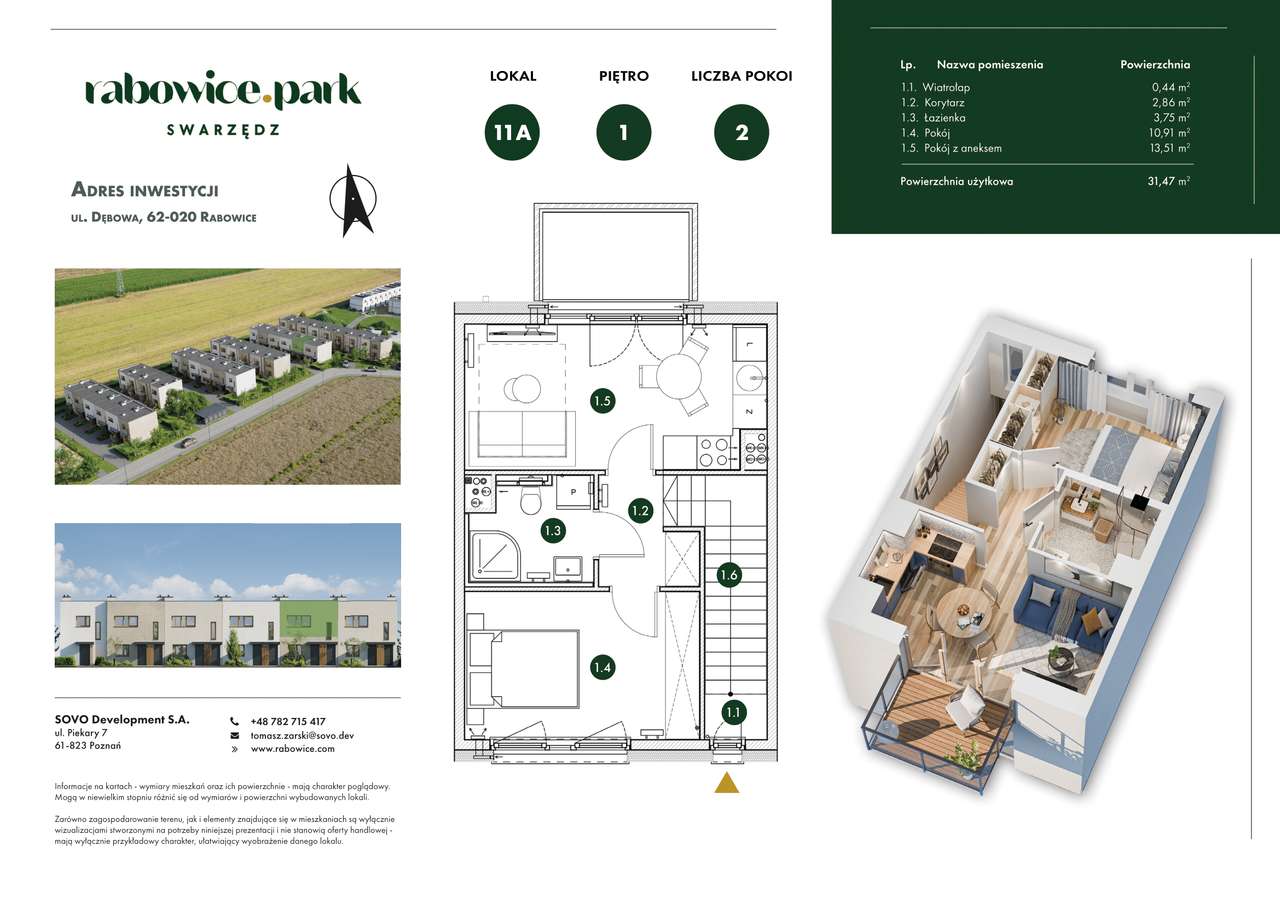 Rabowice Park Swarzędz | etap 3 | 2-pok. | 11A - Pełny obrazek: 2/7