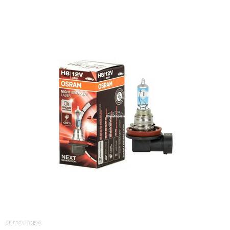 Bec auto halogen OSRAM H8 12V; 35W; night breaker laser; 800lm; cu pana 150% mai multa lumina; culoare temperatura 3900K; PGJ19-1; 64212NL, 1 buc. - 1