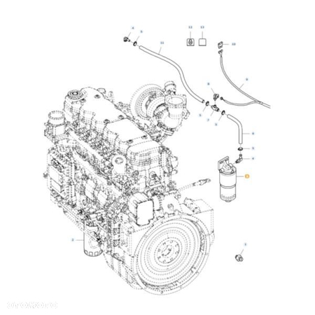 Filtr oleju silnika Massey Ferguson LA323298950 Oryginał - 4