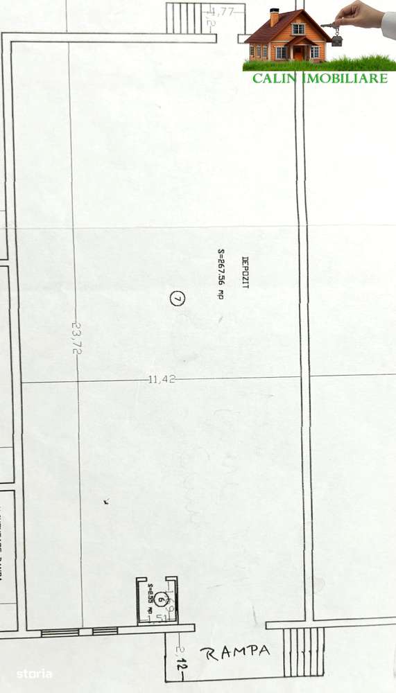HALĂ CU RAMPĂ Depozitare  Productie 267 MP BUCIUM   1070 euro + TVA - Imagine principală: 4/7