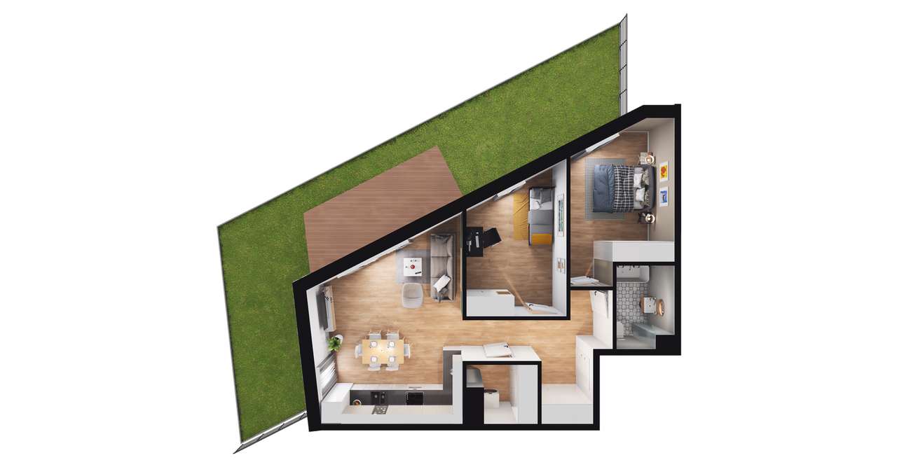 Vanda Park | mieszkanie 3-pok.| B.0.2 - Pełny obrazek: 3/9