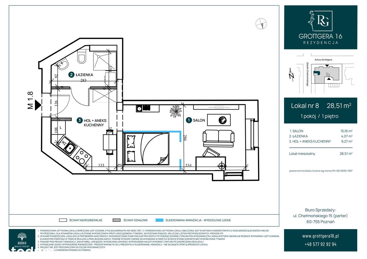 Rezydencja Grottgera 16 | Przedsprzedaż | M8/I - Pełny obrazek: 2/9