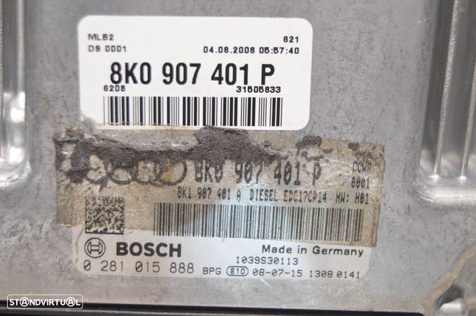 CENTRALINA ECU MOTOR BOSCH AUDI 0281015888 8K0907401P 8K0907401 8K1907401A 8K1907401 1039S30113 AUDI A5 8T 8T3 8TA 2007-2011 3.0 TDI QUATTRO V6 245CV CDU CDUD - 4